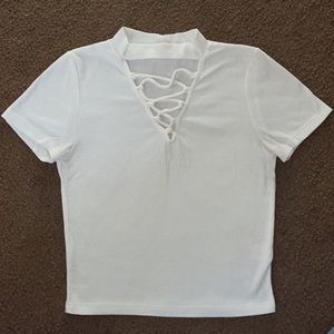 Cute white top and used once only. Size small.